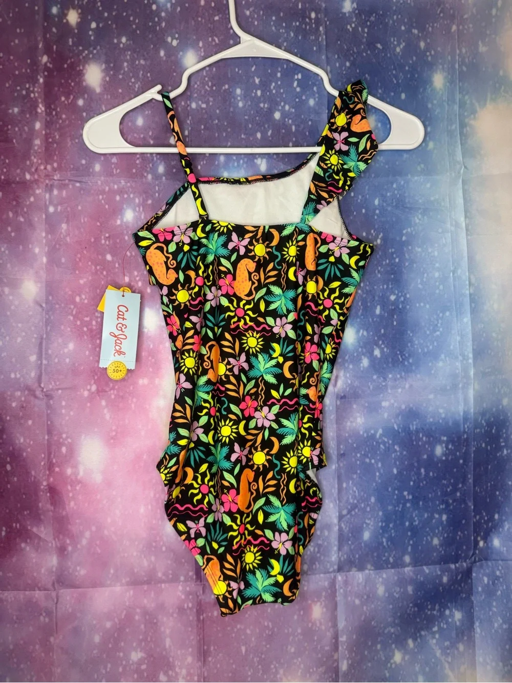 New cat & Jack one piece swimsuit size girls large